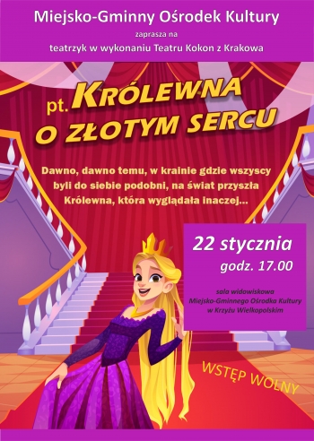 Miejsko-Gminny Ośrodek Kultury zaprasza na teatrzyk w wykonaniu Teatru Kokon z Krakowa pt. 