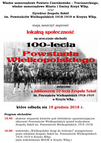 100-lecie wybuchu Powstania Wielkopolskiego