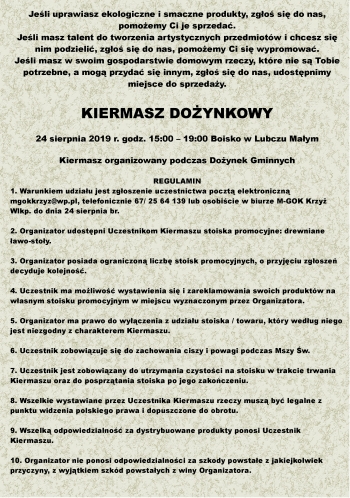 Kiermasz Dożynkowy