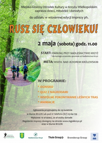 Rusz si czowieku
02052026
Start Nadlenictwo Krzy
Meta Wiata nad Jeziorem Krlewskim