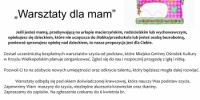 Warsztaty dla mam
Jeśli jesteś mamą, przebywającą na urlopie macierzyńskim, rodzicielskim lub wychowawczym, opiekujesz się dzieckiem, które nie uczęszcza do żłobka/przedszkola lub jesteś osobą bezrobotną, ponieważ sprawujesz opiekę nad dzieckiem, to nasza propozycja jest dla Ciebie.
Zostań uczestniczką bezpłatnych warsztatów szycia od podstaw, które Miejsko-Gminny Ośrodek Kultury w Krzyżu Wielopolskim planuje zorganizować. Zgłoś się do nas i rozpocznij przygodę z  igłą i nitką.
Pozwoli Ci to na zdobycie nowych umiejętności oraz odkrycie talentu, który będziesz mogła dalej rozwijać.
Warsztaty odbędą się pod okiem doświadczonej krawcowej, która nauczy Was podstaw szycia. Zapewniamy Wam maszyny do szycia, niezbędne akcesoria krawieckie oraz tkaniny. Zapraszamy do zapisów. Na zgłoszenia czekamy do  kwietnia br.
Pierwszeństwo udziału w warsztatach mają mieszanki miasta i gminy Krzyż Wielkopolski.
 Więcej informacji pod numerem telefonu 67 2564139.