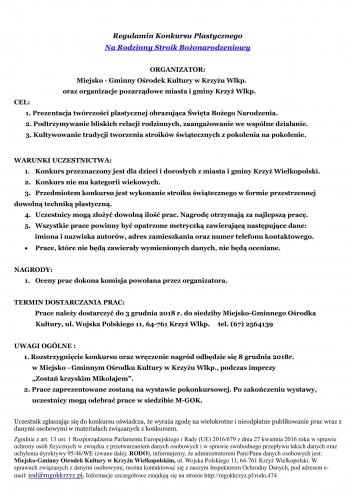 Konurs na Rodzinny Stroik Bożonarodzeniowy