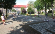 Malowanie kredą w parku